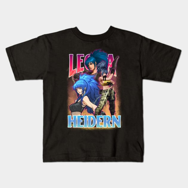 Bootleg Anime Leona Heidern - Reona The King of Fighters KOF Kids T-Shirt by clvndesign